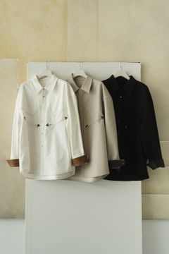 western leather shirt / ウエスタンレザーシャツ (グレー)