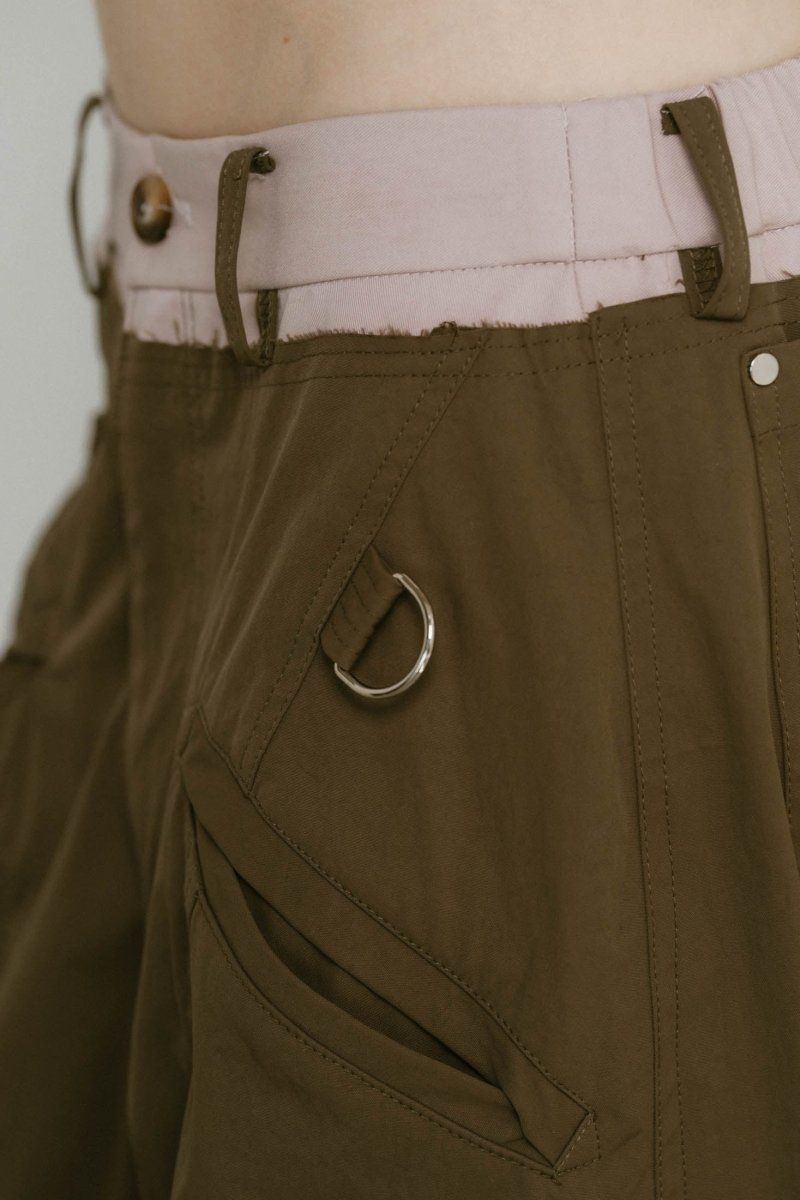 docking nylon pants(unisex) / ドッキングナイロンパンツ (カーキ) / 25SS