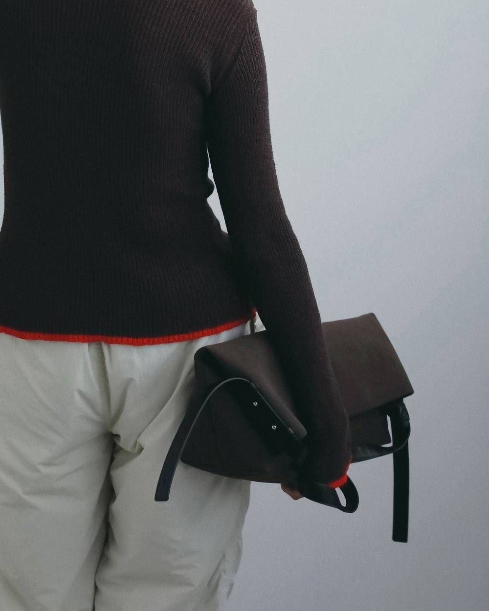 エコレザートートバッグ (ブラウン) Ecoleather Tote Bag (Brown) / 26AW 【6月29日まで期間限定予約】