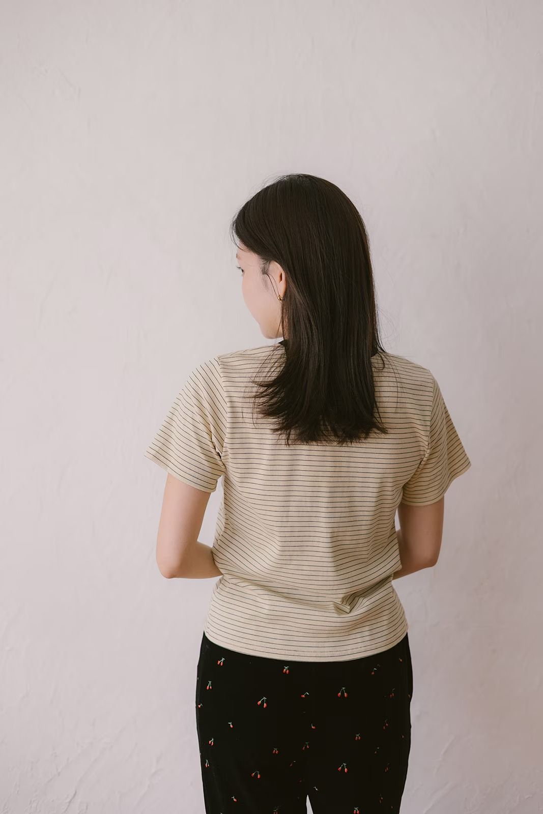 コンフォートスリムボーダーTシャツ (ベージュ) Slim Border T-shirt (Beige) /  26SS