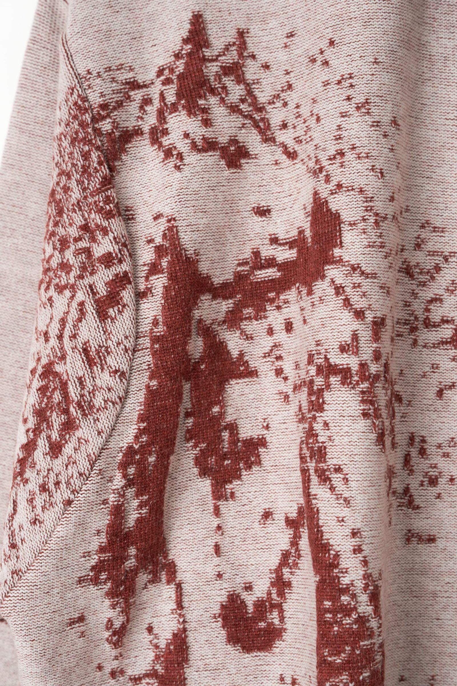 ジャガードポロニット (レッド) jacquard polo knit (Red) / 26AW