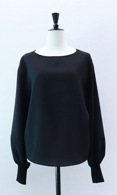 バックチュール シアーブラウス (ブラック) Sheer Tulle Blouse (Black) / 26AW *