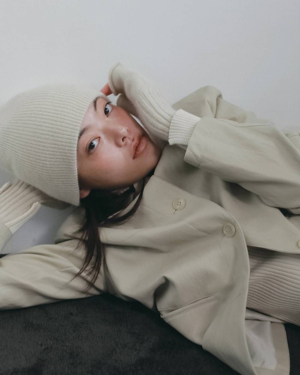 リブニットグローブ (アイボリー) Rib Knit Glove (Ivory) / 26AW 【6月29日まで期間限定予約】