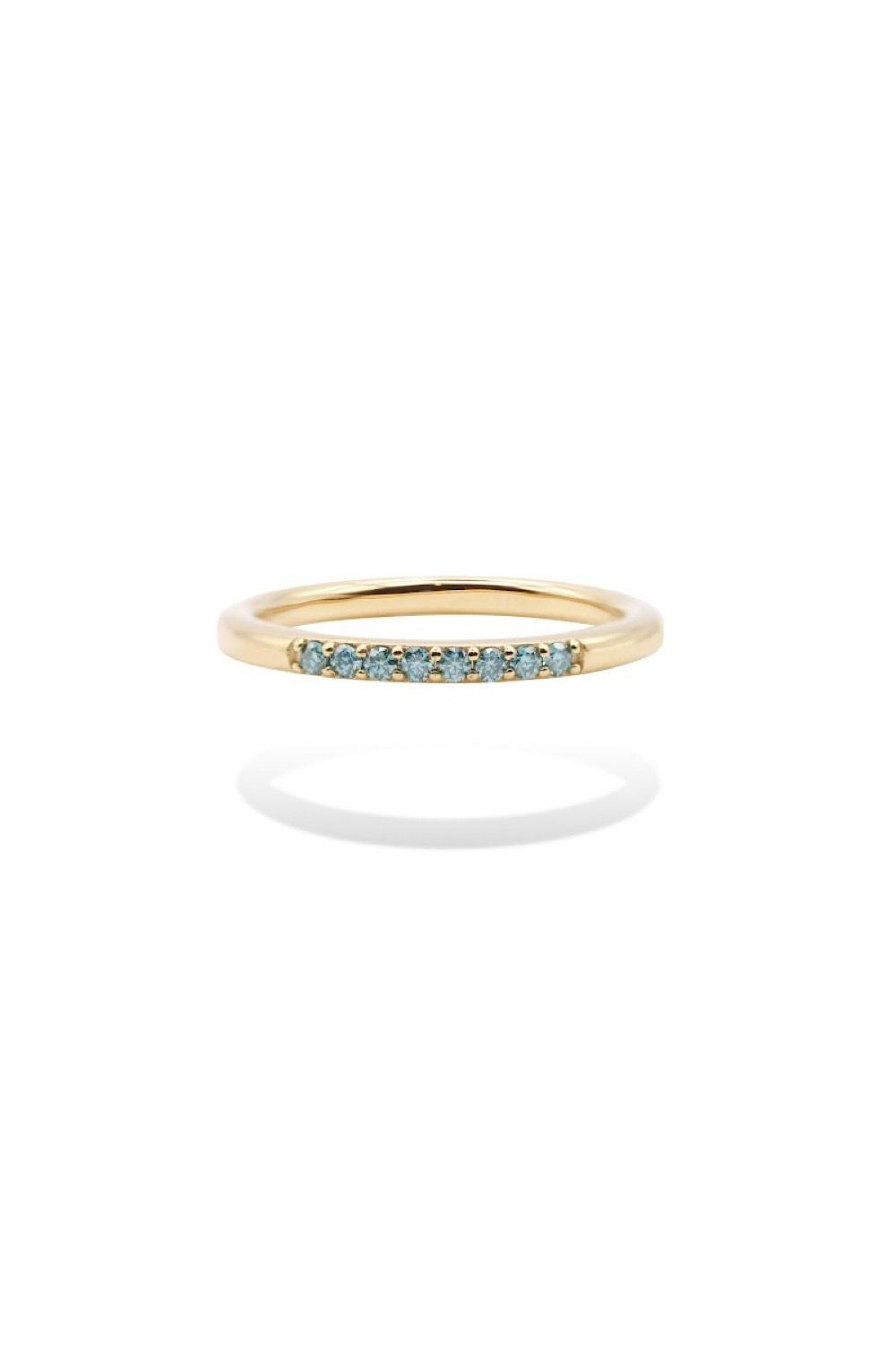 RECTA RING WITH GREEN MOISSANITE / グリーン モアサナイト レクタ リング K10/K18 (イエローゴールド)