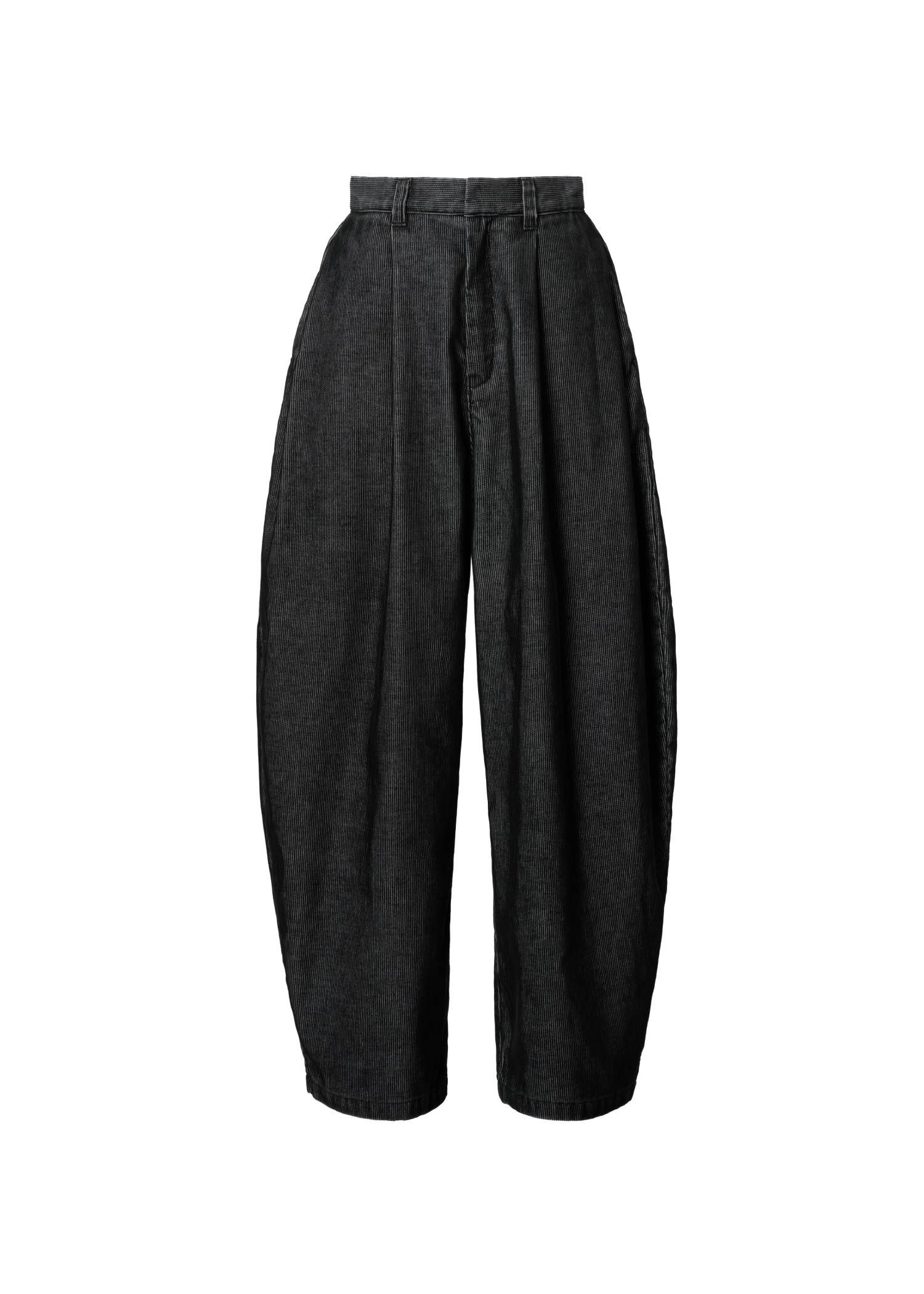 サイドタック コーデュロイ カーブパンツ (ブラック) side tuck chemical wash corduroy curve PT (Black) /  26AW