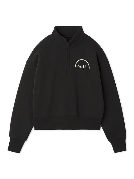 ZIP Sweat tops / ZIPスウェットトップス (ブラック×ホワイト) / 25AW