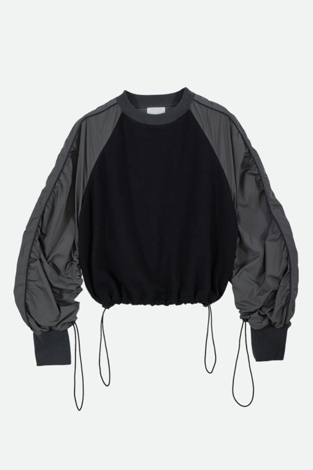 SPORTY SWEAT DOCKING TOPS (NOIR) / スポーティスウェットドッキングトップス ノワール
