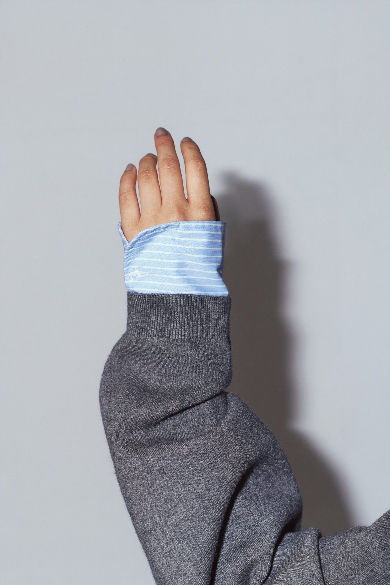 【LADIESサイズ】2ウェイ ノームコア ニット (グレー) 2way cuffs normcore knit (Gray) / 26AW