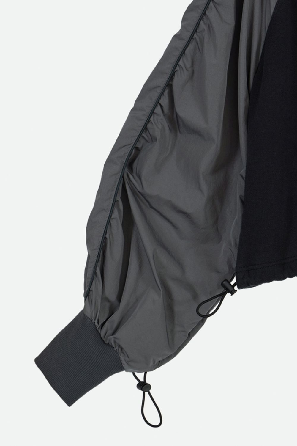 SPORTY SWEAT DOCKING TOPS (NOIR) / スポーティスウェットドッキングトップス ノワール