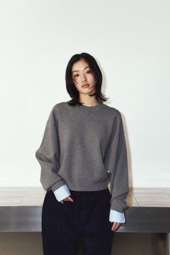 【LADIESサイズ】2ウェイ ノームコア ニット (グレー) 2way cuffs normcore knit (Gray) / 26AW