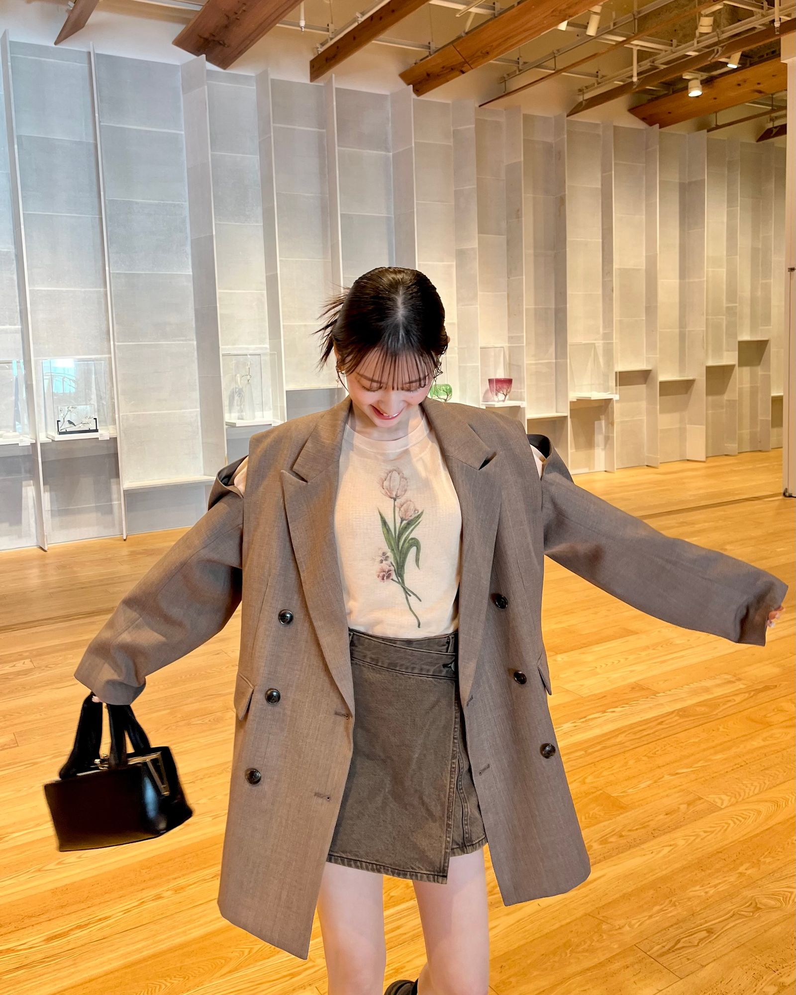 SHOULDER SLIT TAILORED JACKET / ショルダー スリット テーラードジャケット (チョコ)