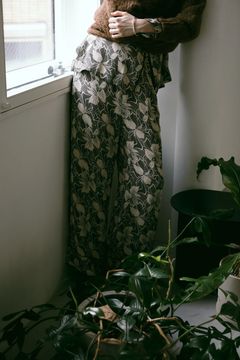 Noah jacquard pants / ジャガードパンツ (ブラック)