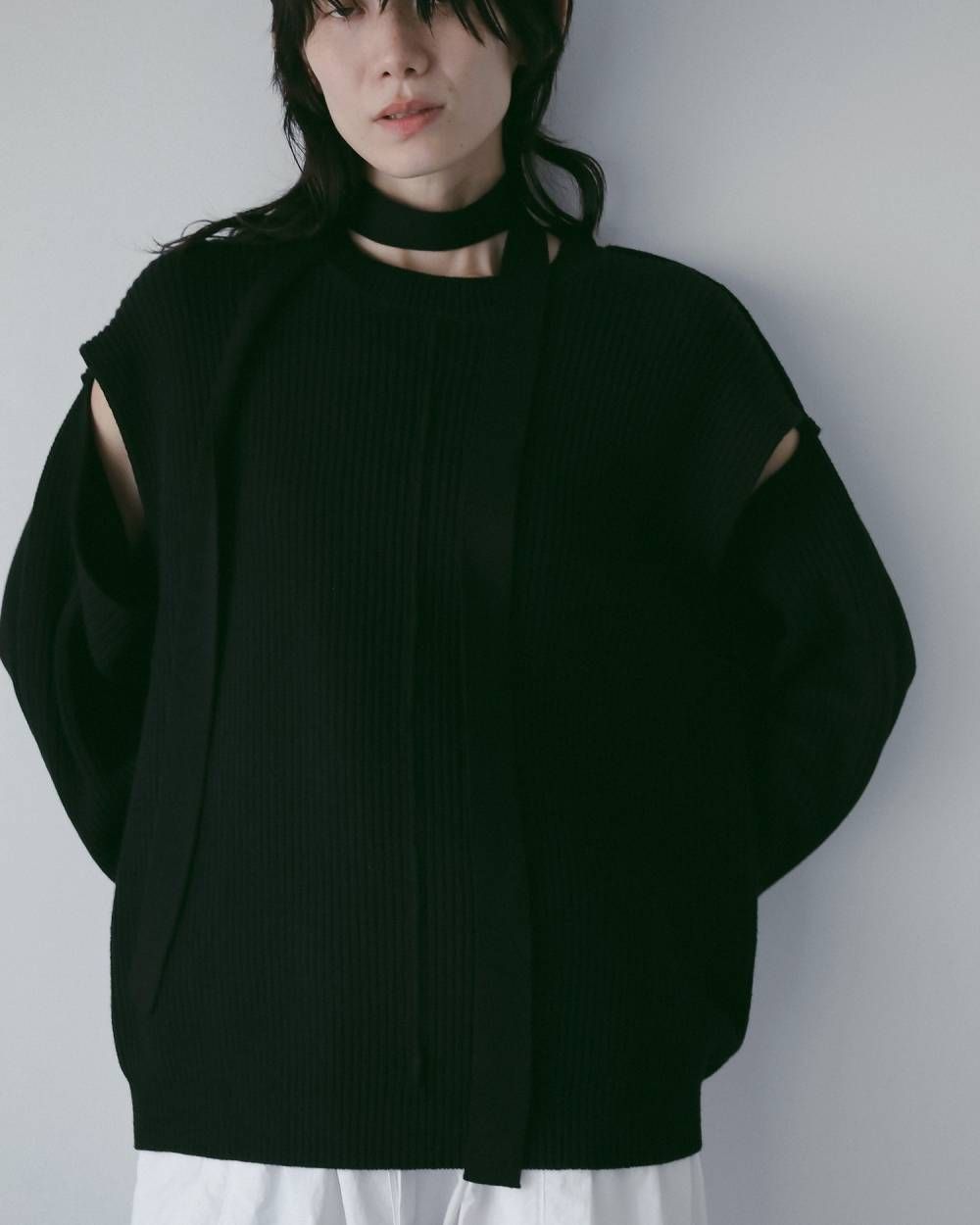Slit Rib Knit / スリットリブニット (Black) / 26SS