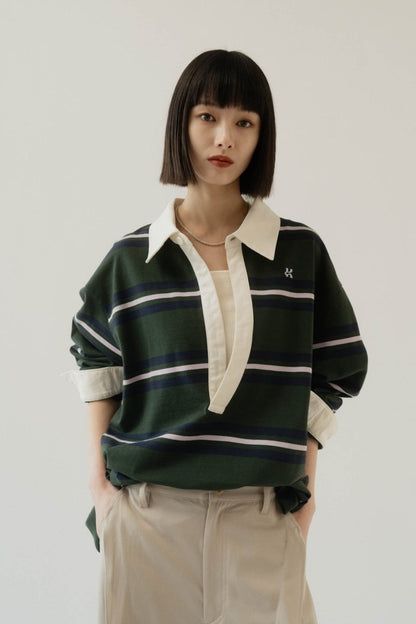 spring rugger shirt (unisex) / スプリング ラガーシャツ (グリーン) / 25SS