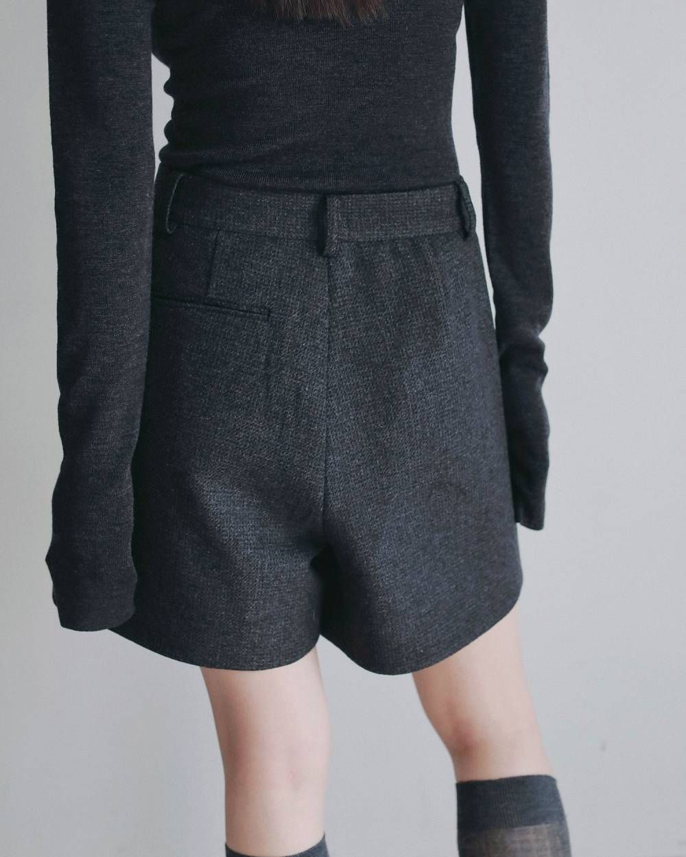 ヘリンボーン ショートパンツ (チャコールグレー) Herringbone Short Pants (Cgray) /  26AW