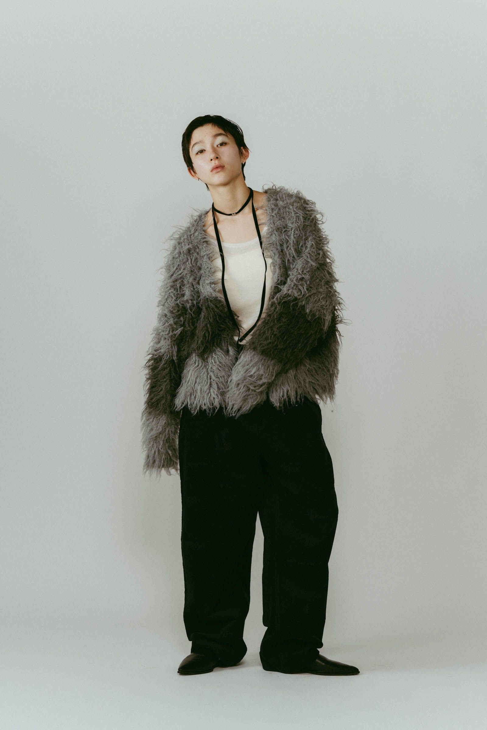 shaggy cardigan / シャギーカーディガン (グレー) / 25AW