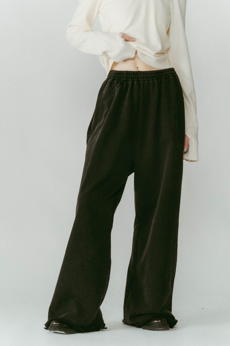 wide-leg sweatpants(unisex) / ワイドレッグ スウェットパンツ (ブラック) / 25AW