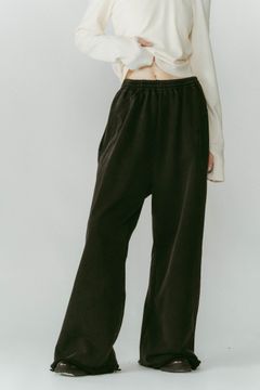 wide-leg sweatpants(unisex) / ワイドレッグ スウェットパンツ (ブラック) / 25AW