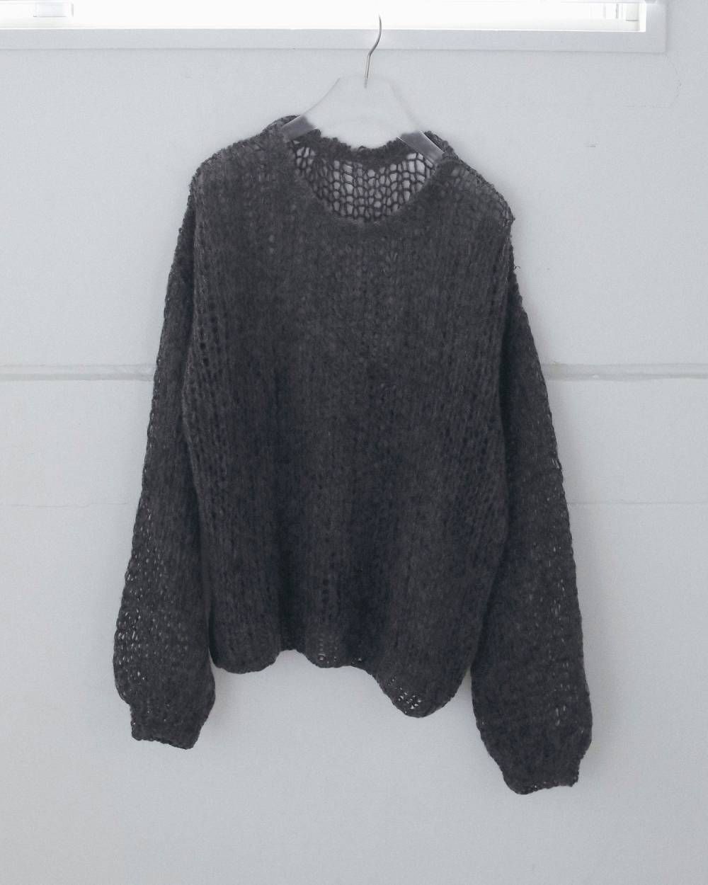 ローゲージモヘアニット (チャコールグレー) Lowgauge Mohair Knit (Charcoal gray) / 26AW 【6月29日まで期間限定予約】