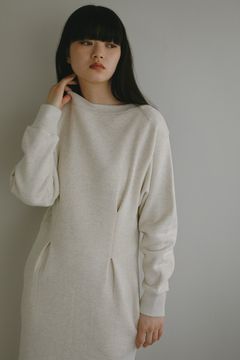 コクーンスウェットドレス (ホワイト)