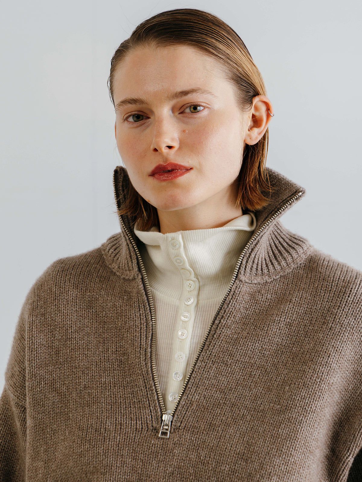 HENRY HIGH NECK TOPS / ヘンリーハイネックトップス (White) / 26SS