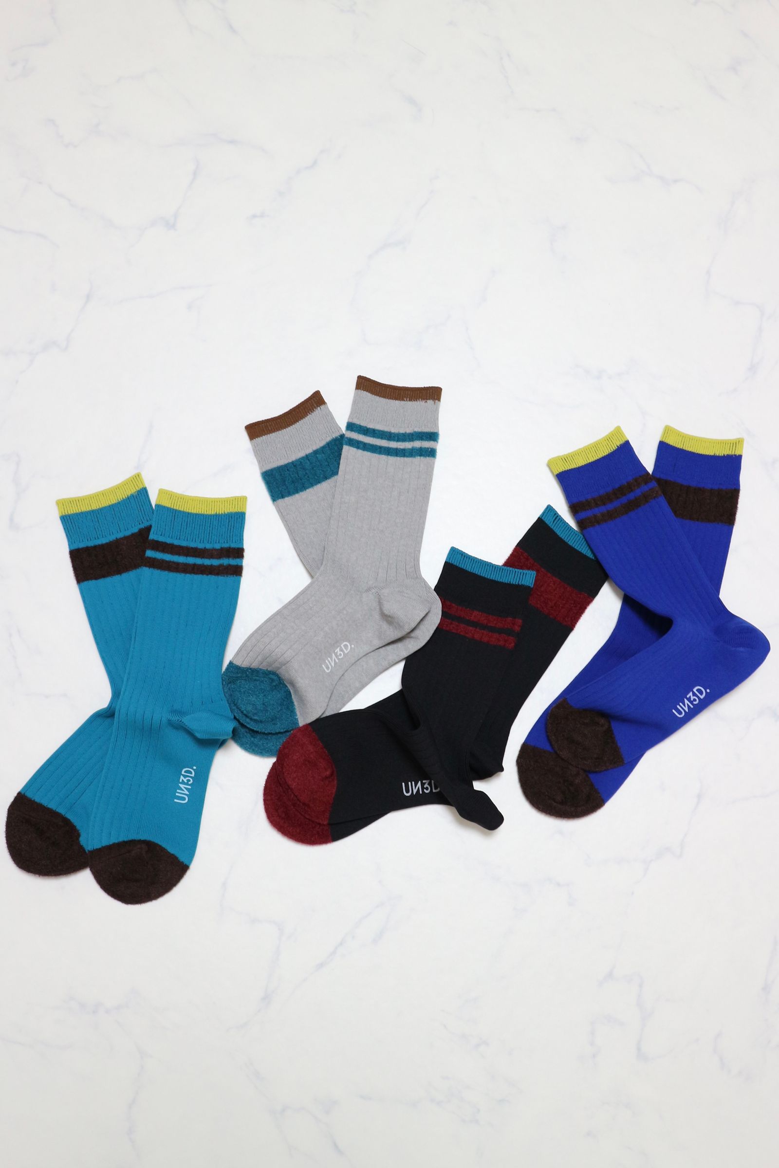 ASYMME BORDER LINE SOCKS / アシメボーダーラインソックス (ブラック)