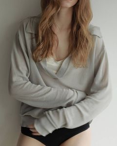 シアースキッパーニット (ミント) Sheer Skipper Knit (Mint) / 27SS