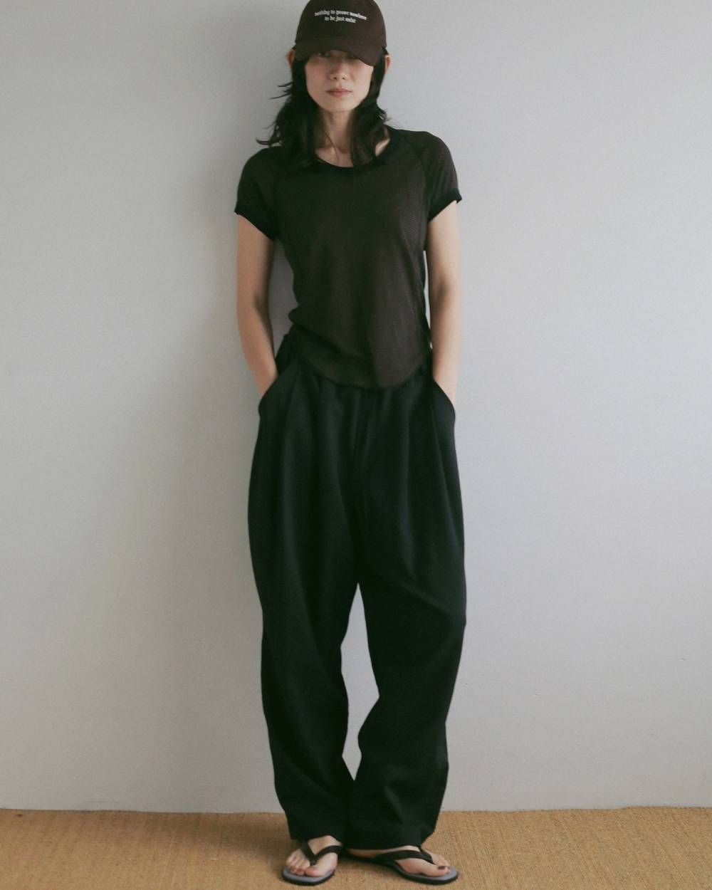 リネンラフパンツ (ブラック) Linen Rough Pants (Black) / 27SS