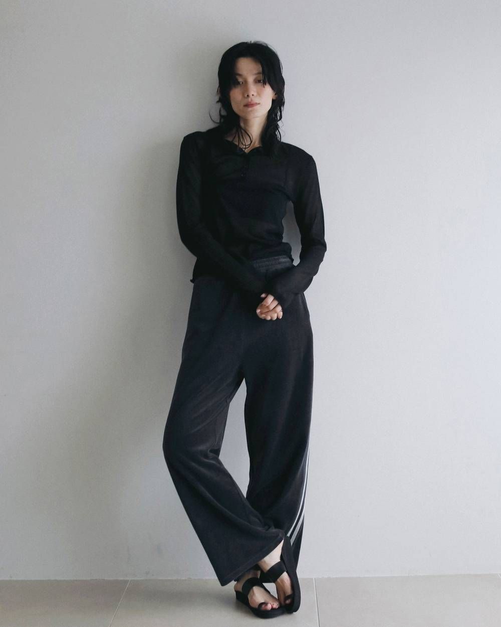 ベロアトラックパンツ (チャコールグレー) Velour Track Pants (Charcoal gray) /  26AW