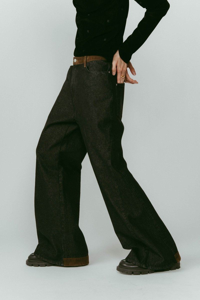 denim baggy pants(unisex) / デニムバギーパンツ (ブラック) / 25AW