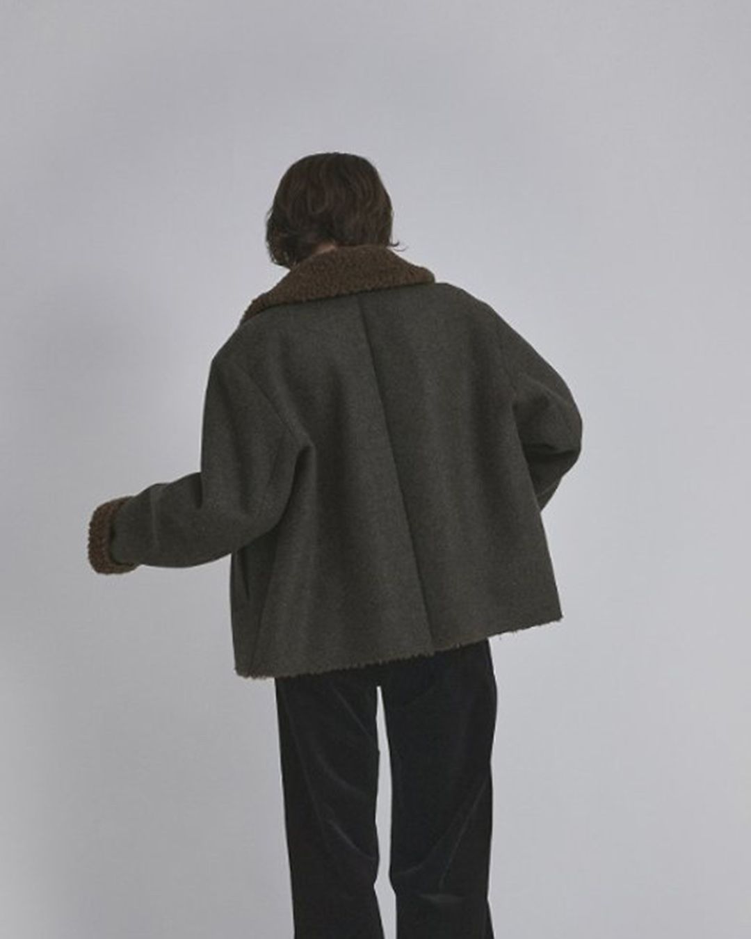 【先行予約】【26TH-20】ボンディングショートジャケット (ブラウン) Bonding Short Jacket (Brown) /  エコファー  /  フェイクファー 【受注期間6/14 23:59まで】