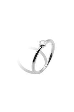 BEZEL RING / ベゼル リング STERLING SILVER 925 (ホワイトゴールド)