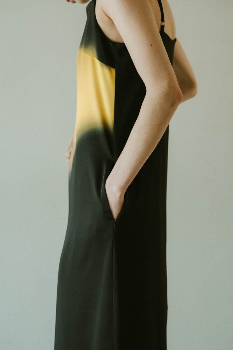 ワンピース Knuth Marf flower print satin dress flower print satin dress/yellow | KNUTH MARF
