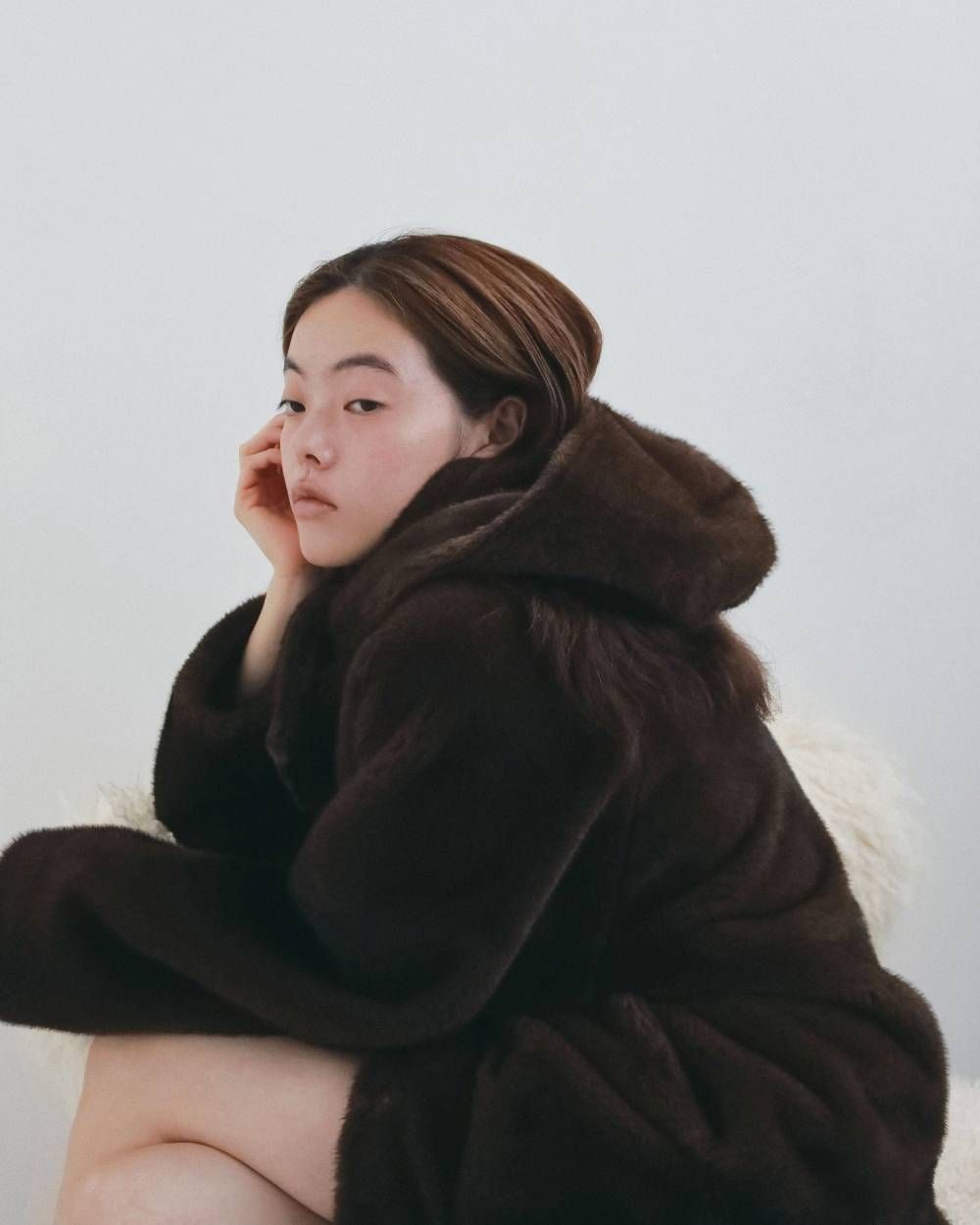 エコミンクファー ジャケット (ブラウン) Eco Minkfur Jacket (Brown) / 26AW 【6月29日まで期間限定予約】