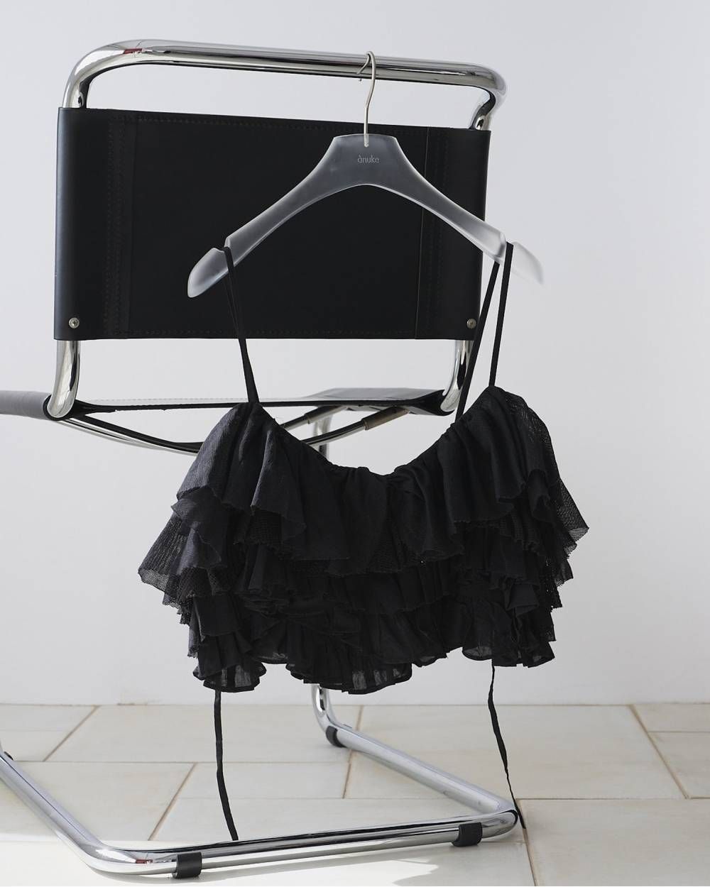 メッシュフリルキャミソール (ブラック) Mesh Frill Camisole (Black) / 26SS