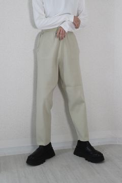 TAPERED KNIT PANTS / テーパードニットパンツ (グレージュ)