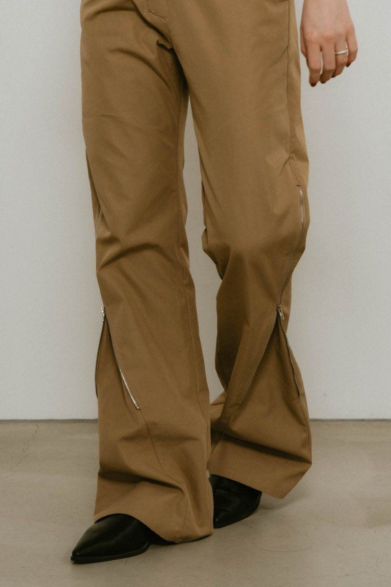 Knuth Marf - 2piece zip flare pants / 2ピース ジップフレア