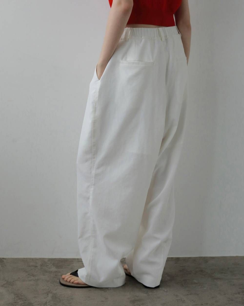 リネンラフパンツ (ホワイト) Linen Rough Pants (White) / 27SS