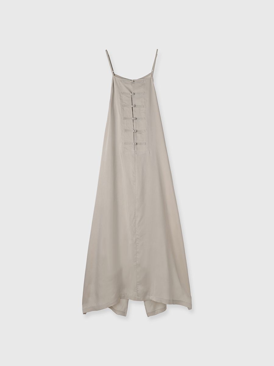 【25SS】CUPRO MANDARIN DRESS / マンダリンドレス (ライトベージュ)