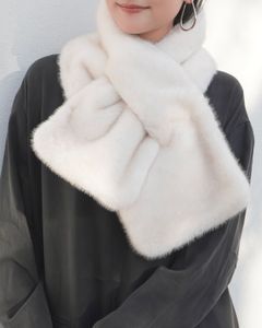 【25AW】Mink Like Fur Tippet (アイボリー) / ミンクライクファー ティペット / ストール / エコファー / フェイクファー