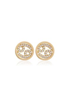 12 CONSTELLATIONS CANCER PIERCE / 12星座 キャンサー ピアス (かに座) K9/K18 (イエローゴールド)