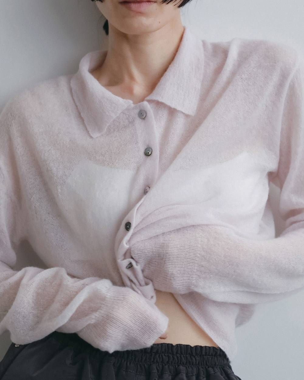 オーバーニットシャツ (ピンク) Over Knit Shirts (Pink) / 26AW 【6月29日まで期間限定予約】