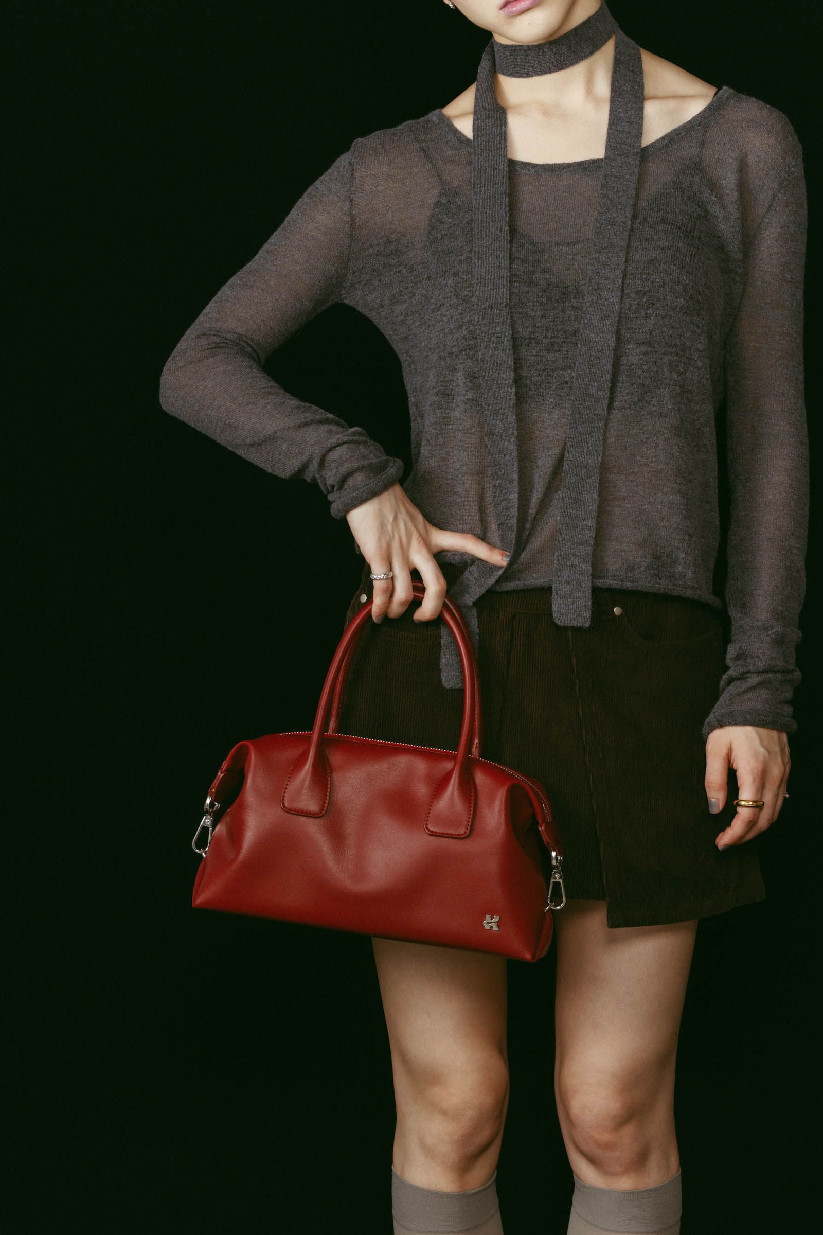side hook boston bag / サイドフック ボストンバッグ (レッド) / 25AW
