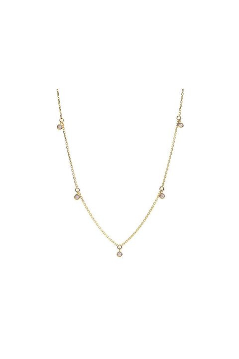 QUINQUE STONE NECKLACE / クイーンクエ ストーン ネックレス K18/PT850