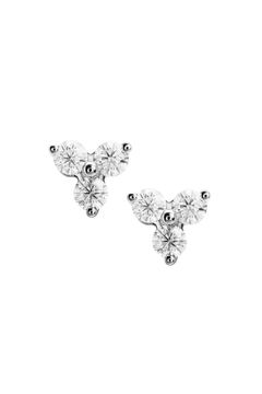 THREE STONE PIERCE / スリー ストーン ピアス PT950 (プラチナ)