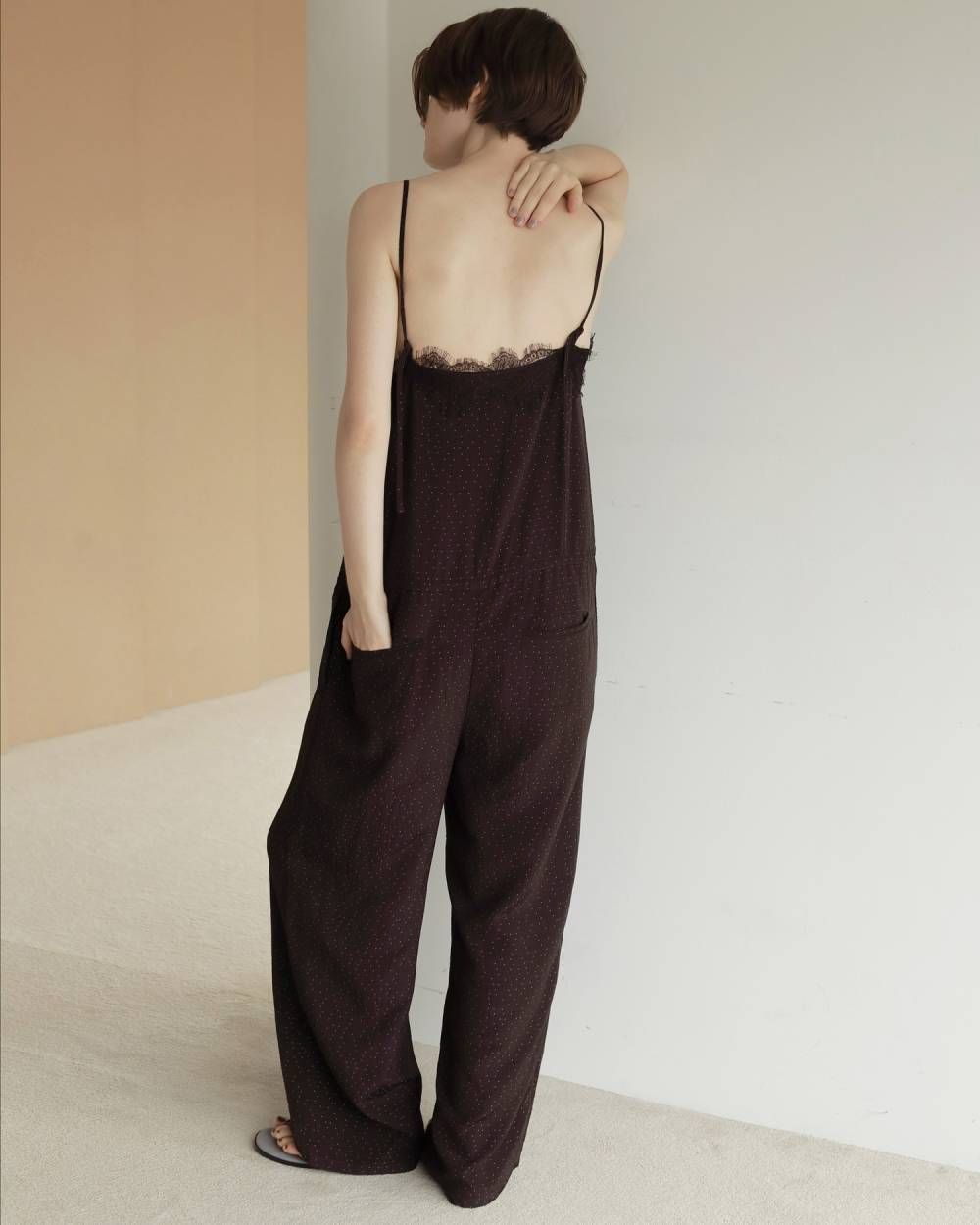ドットジャガード コンビネーション (ブラウン) Dot Jacquard Combinaison (Brown) / 27SS
