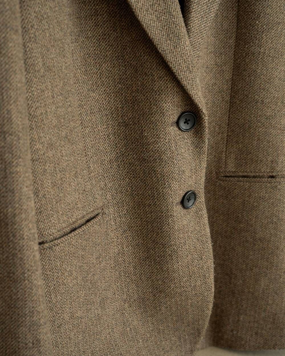 ヘリンボーン ウール ジャケット (ベージュ) Herringbone Wool Jacket (Beige) /  26AW