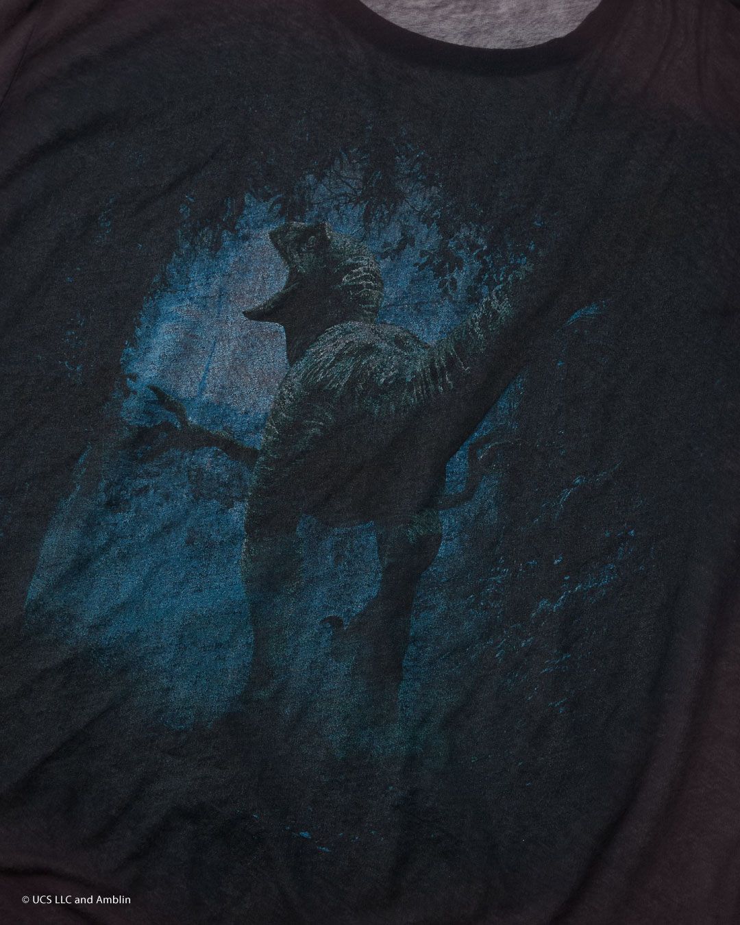 jurassic world sheer jersey big-T / ジュラシックワールドコラボ シアーTシャツ (ブルー)