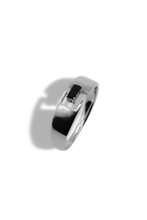 LABYRINTH BLACK ONYX RING / ラビリンス ブラック オニキス リング K9/K18 (ホワイトゴールド)