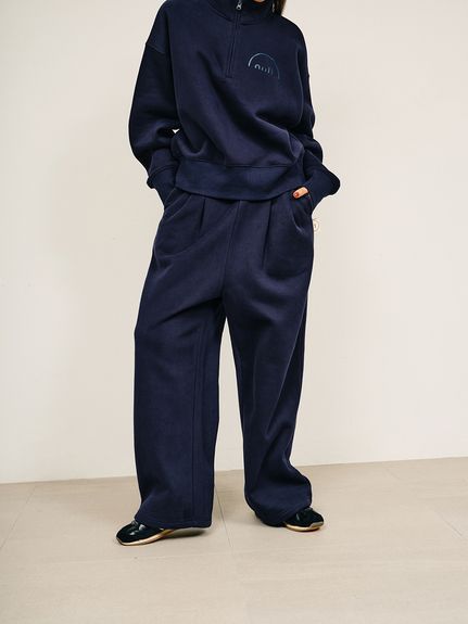 Tuck Sweat Pants / タックスウェットパンツ (ネイビー×ネイビー) / 25AW